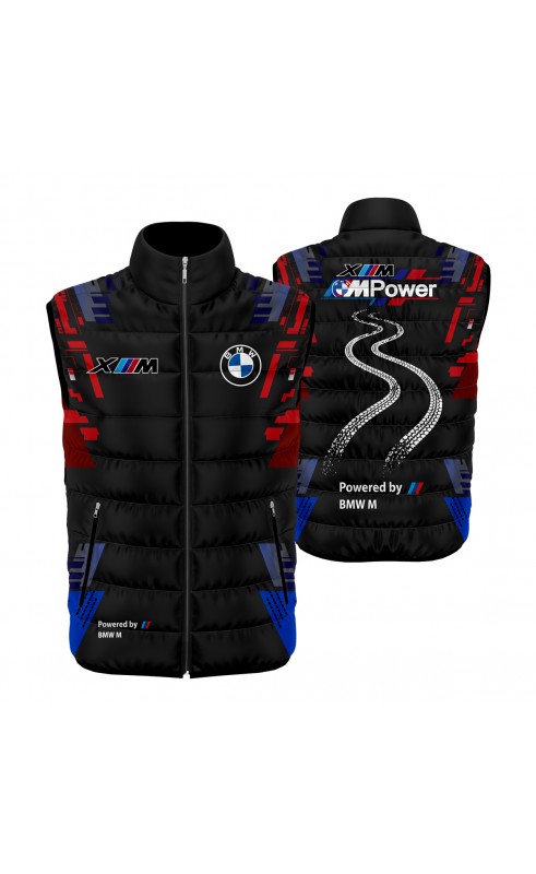 M X racing auto sleeveless jacket. Regular fit men's sizes. Made in EU, amfanwear.