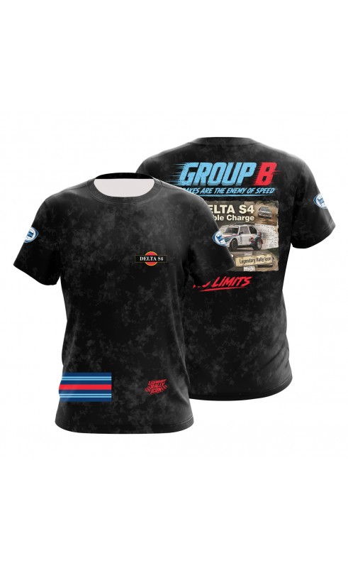 Lancia Delta S4 B group rally men's t-shirt. Regular fit tee. SS26 ss27 fan streetwear.