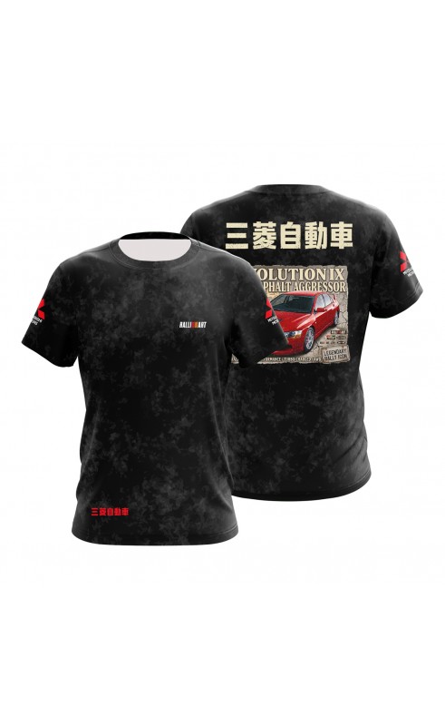 Mitsubishi ralliart Evo IX men's t-shirt. Regular fit sizes. SS26 trend street racing fan wear