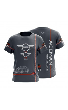Mini Cooper UK Aceman men's tee. Regular fit streetwear. men's clothing SS26. Made in EU fan clothes