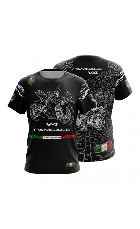 Ducati Panigale v4 men's t-shirt. Amfanwear. Regular sizes.