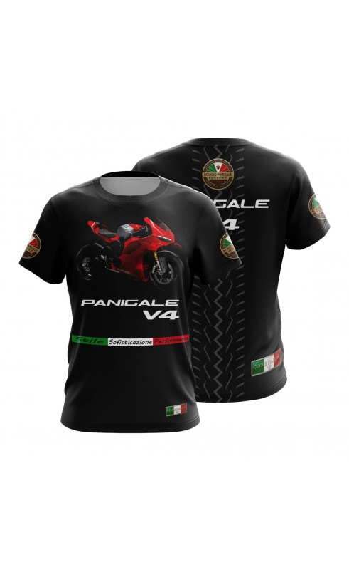Panigale V4 Biker  t-shirt for men. Amfanwear, regular fit sizes. SS26 SS27 fashion apparel