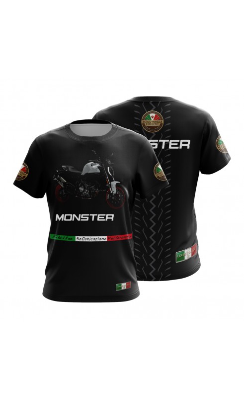 Monster moto t-shirt for men. Regular sizes. Fanwear apparel