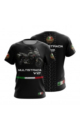 Multistrada V2 t-shirt for men. Regular sizes, ss26 ss27 apparel.