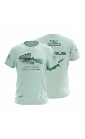 Summer Travel Adventure T-shirt. Cyprus landscape. Regular fit sizes. Sea summer apparel gift