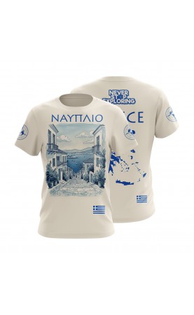 Greek souvenit men's t-shirt. Regular fit. Amfanwear summer sea tee. Ελλάδα travel