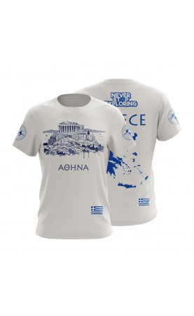 Athens Greek souvenir travel t-shirt for men. Regular fitting. Amfanwear.  Summer SS26 SS27 tee apparel