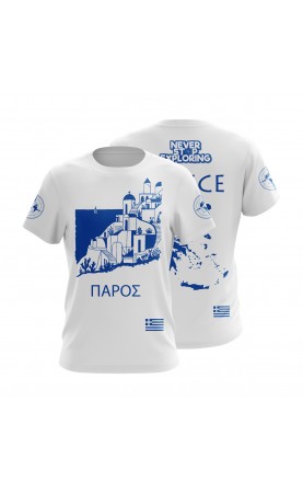 Paros Island Greek t-shirt. Regular sizes. Amfanwear. Summer beach apparel gift souvenir