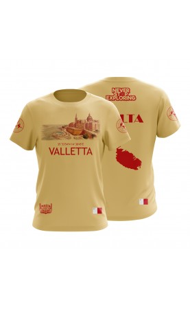 Valletta Malta souvenir tourist travel tee. Regular fit sizes t-shirt. Amfanwear. Sea summer Beach outfit