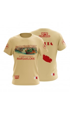 Marsaxlokk malta travel souvenir t-shirt. Amfanwear, made in EU, regular sizes. Summer trend fashion look