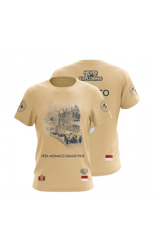 Monaco Grand Prix retro t-shirt. Amfanwear, regular fit summer travel souvenir.
