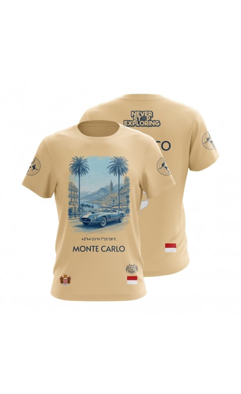 Monte Carlo t-shirt for men. Regular sizes. Gift travel summer 26
