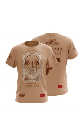 Casablanca Morocco Africa t-shirt. Amfanwear, made in EU. Souvenir gift regular fit.