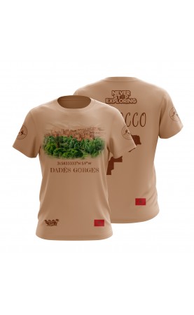 Dadès Gorges men's tee. Regular fit travel souvenir.