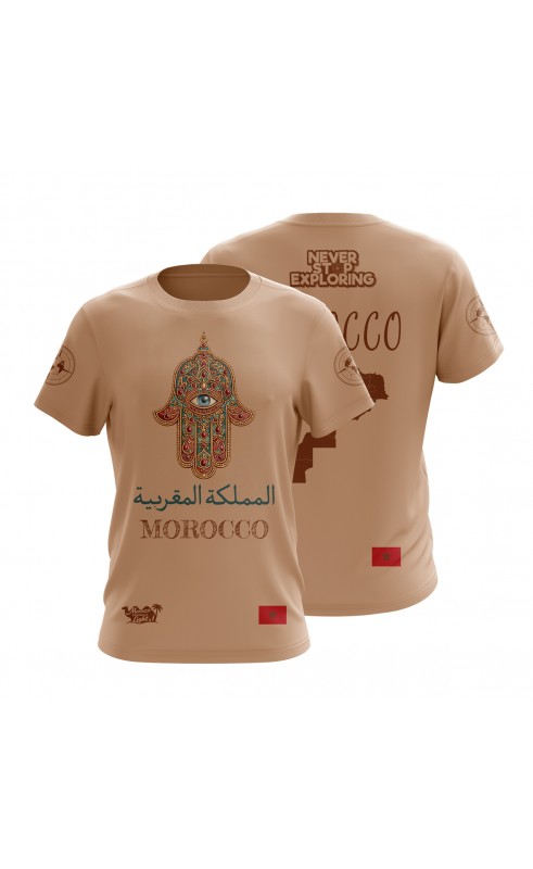 Traditional Moroccan symbol t-shirt. Regular fit souvenir gift idea. Amfanwear.