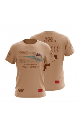 Taghazout Morocco T-shirt for men. Regular sizes. Amfanwear summer souvenir