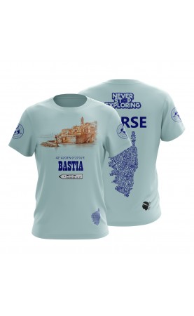 Bastia Corse Corsica souvenir travel gift t-shirt . Regular fit sizes. Amfanwear, summer fashion outdoor.