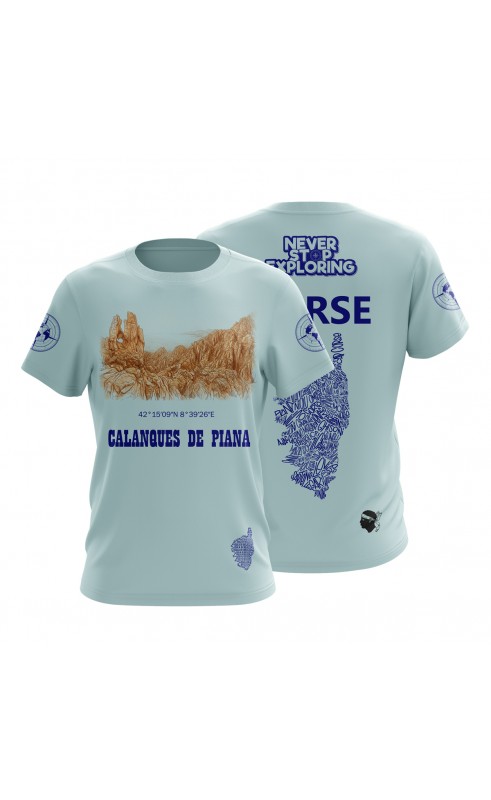 Piana Corse Corsica t-shirt. Travel souvenir gift France. Regular sizes amfanwear