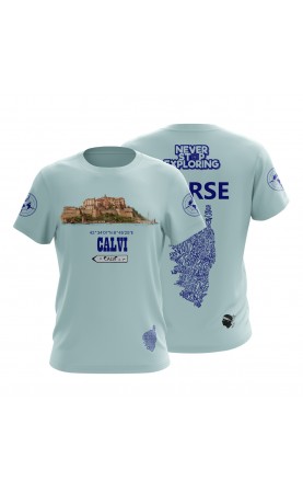 Calvi Corse Grance t-shirt. Amfanwear graphic printed tee. Travel souvenir, regular sizing.