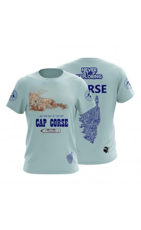 Cap Corse Corsica Travel Souvenir T-shirt. Regular sizes. Amfanwear.