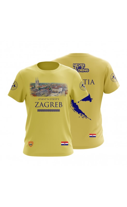 Croatia Hrvatska travel men's t-shirt. Souvenir gift tourist idea. Regular sizes. Amfanwear.