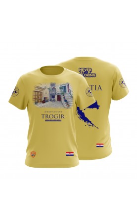 Trogir Croatia souvenir tee. Regular fit t-shirt. Made in EU, amfanwear summer fashion streetwear