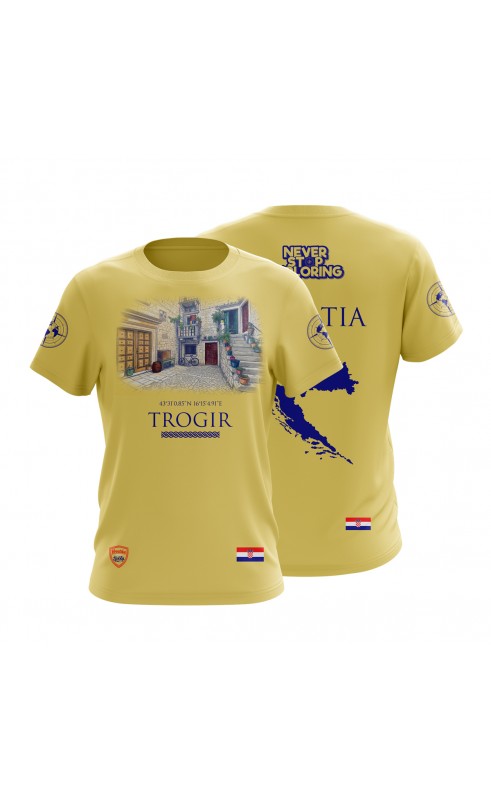 Trogir Croatia souvenir tee. Regular fit t-shirt. Made in EU, amfanwear summer fashion streetwear