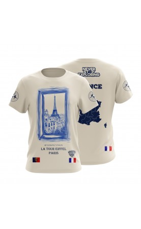 Paris La Tour Eiffel  souvenir travel tourist gift t-shirt. Regular sizes. Summer SS26 SS27 apparel tee.