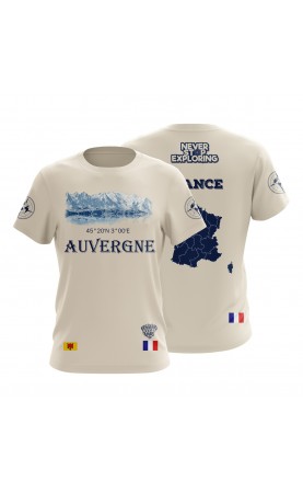Auvergne-Rhône-Alpes t-shirt. Summer apparel. Tourist souvenir gift idea. Regular sizing fit.