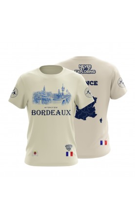 Bordeaux Gironde  Nouvelle-Aquitaine t-shirt for men. Regular sizing fit. Summer gift idea