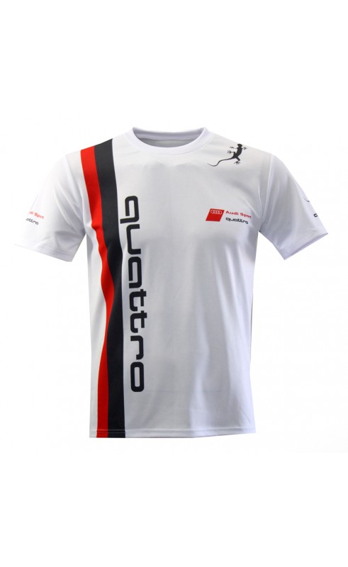 New SS25 SS26 men's t-shirt. Regular fit sport fan-made jersey t-shirt. White color with sport details for auto fans.