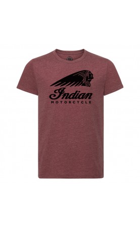 Indian Logo Red T-shirt Model1