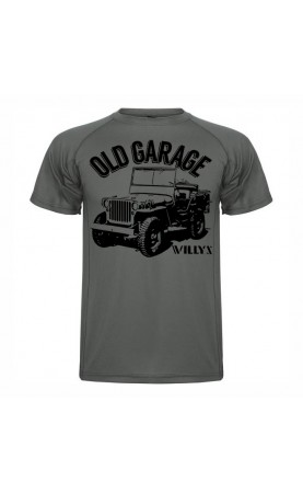 Jeep Willys Old Garage Gray...