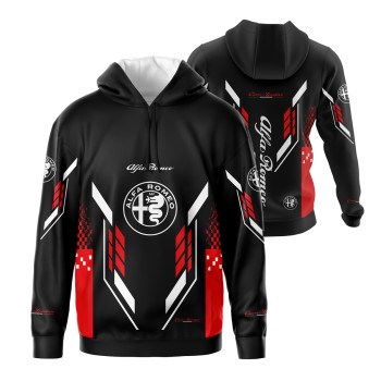 Alfa Romeo Sublimation Long Sleeve Hoodie Sweatshirt Blouse Racing Motorsport