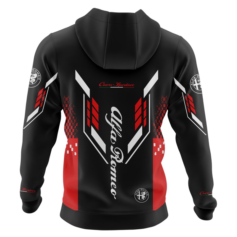 Alfa Romeo Sublimation Long Sleeve Hoodie Sweatshirt Blouse Racing Motorsport