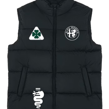 Alfa Romeo Men's Black Gilet, Sleeveless Vest Racing, Motorsport Graphic Design