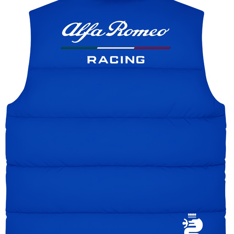 Alfa Romeo Men's Blue Gilet, Sleeveless Vest Racing, Motorsport Graphic Design