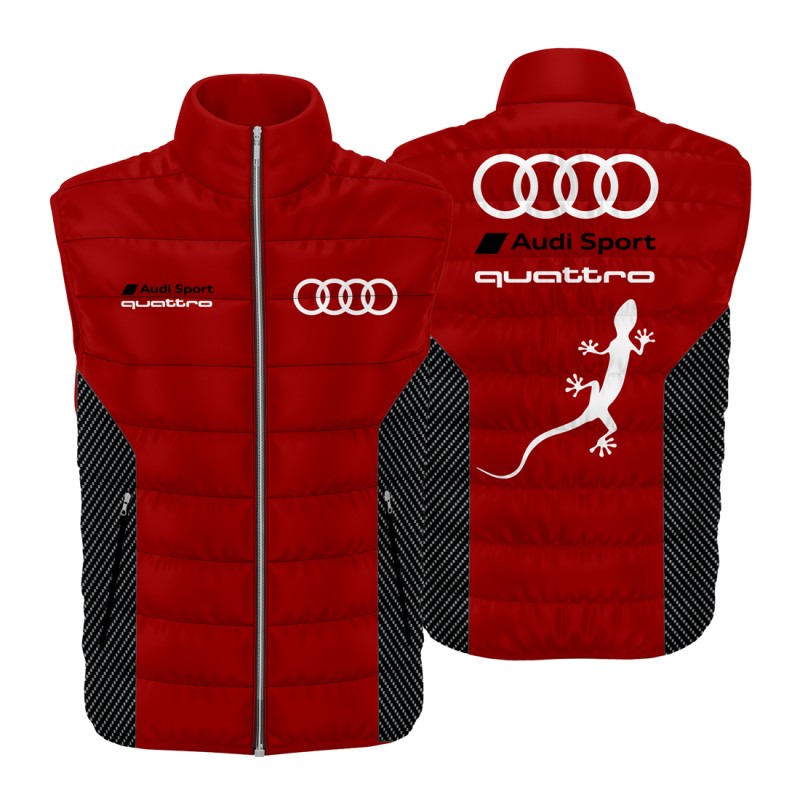 Auto Car Red Gilet, Sleeveless Vest Racing, Motorsport Graphic German Automotive 001