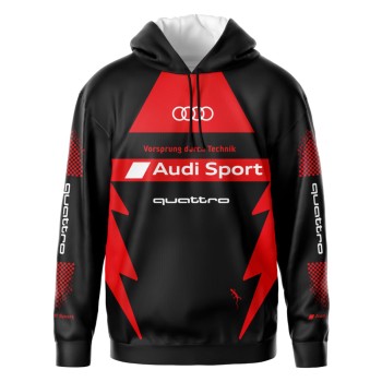 Auto Sport Sublimation Long Sleeve Hoodie Sweatshirt Blouse Racing Quattro German Car 001