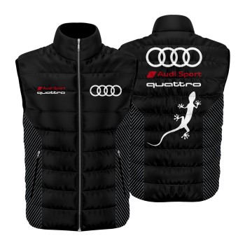 Auto Car Black Gilet, Sleeveless Vest Racing, Motorsport Graphic German Automotive 004