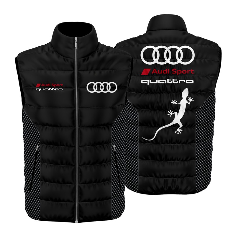 Auto Car Black Gilet, Sleeveless Vest Racing, Motorsport Graphic German Automotive 004