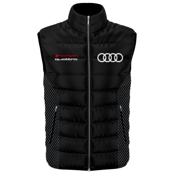 Auto Car Black Gilet, Sleeveless Vest Racing, Motorsport Graphic German Automotive 004