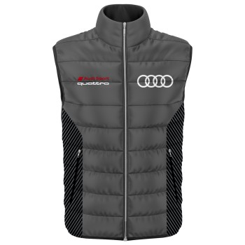 Auto Car Gray Gilet, Sleeveless Vest Racing, Motorsport Graphic German Automotive 005