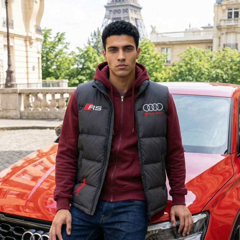 Auto Car Gilet, Sleeveless Vest Racing, Motorsport Graphic German Automotive 003