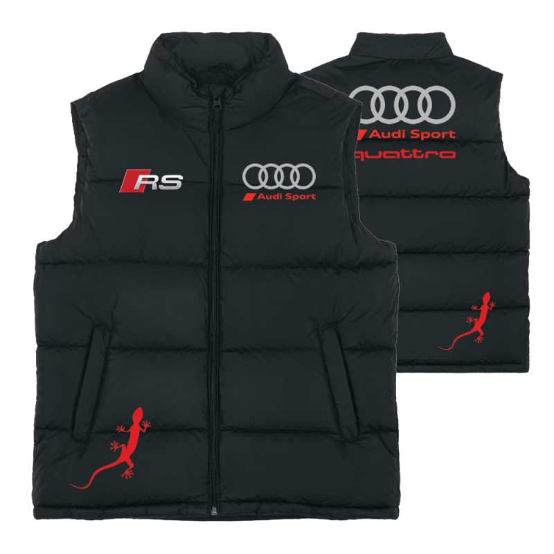 Auto Car Black Gilet, Sleeveless Vest Racing, Motorsport Graphic German Automotive 006