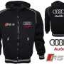 Auto Sport RS5 Fleece Jacket With Hood Embroidered Logos Racing Sweatshirt Fleece Top