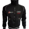 Auto Sport RS7 Quattro Fleece Jacket Embroidered Logos Racing Sweatshirt Fleece Top