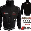 Auto Sport RS4 Quattro Fleece Jacket Embroidered Logos Racing Sweatshirt Fleece Top