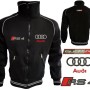 Auto Sport RS4 Quattro Fleece Jacket Embroidered Logos Racing Sweatshirt Fleece Top