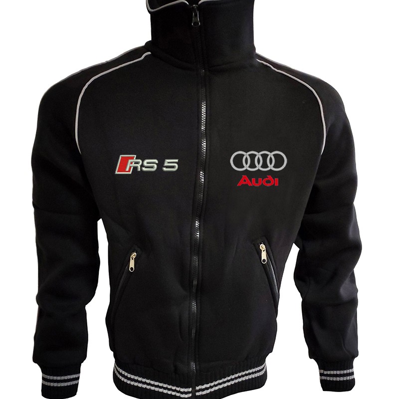 Auto Sport RS5 Quattro Fleece Jacket Embroidered Logos Racing Sweatshirt Fleece Top